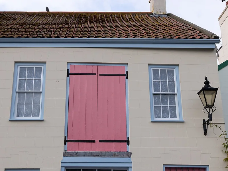 Pink house — House on Hue Street, St Helier