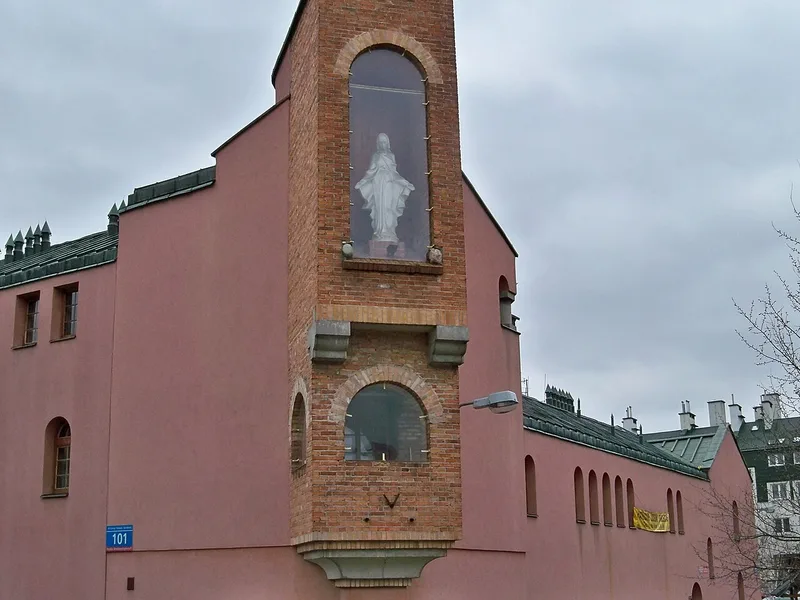 Pink church — KEN Chapel, Warsaw